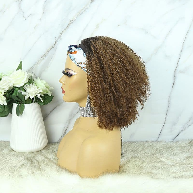 Adisa Kinky 4B-4C Human Hair Headband Bob Wig 4