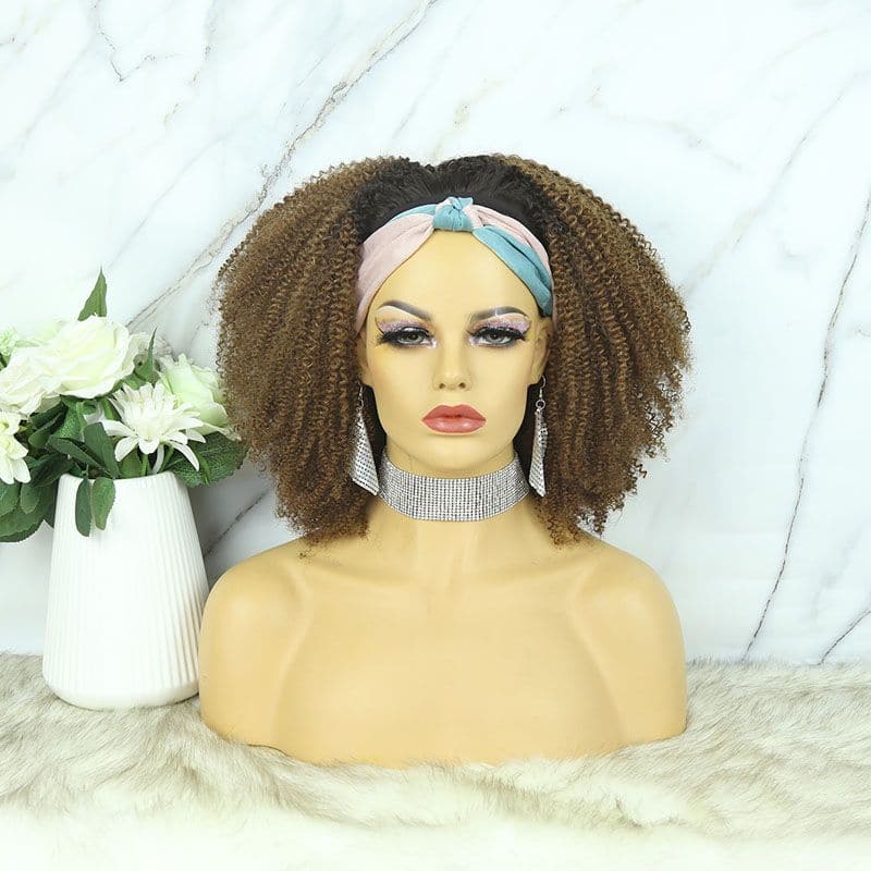 Adisa Kinky 4B-4C Human Hair Headband Bob Wig 5
