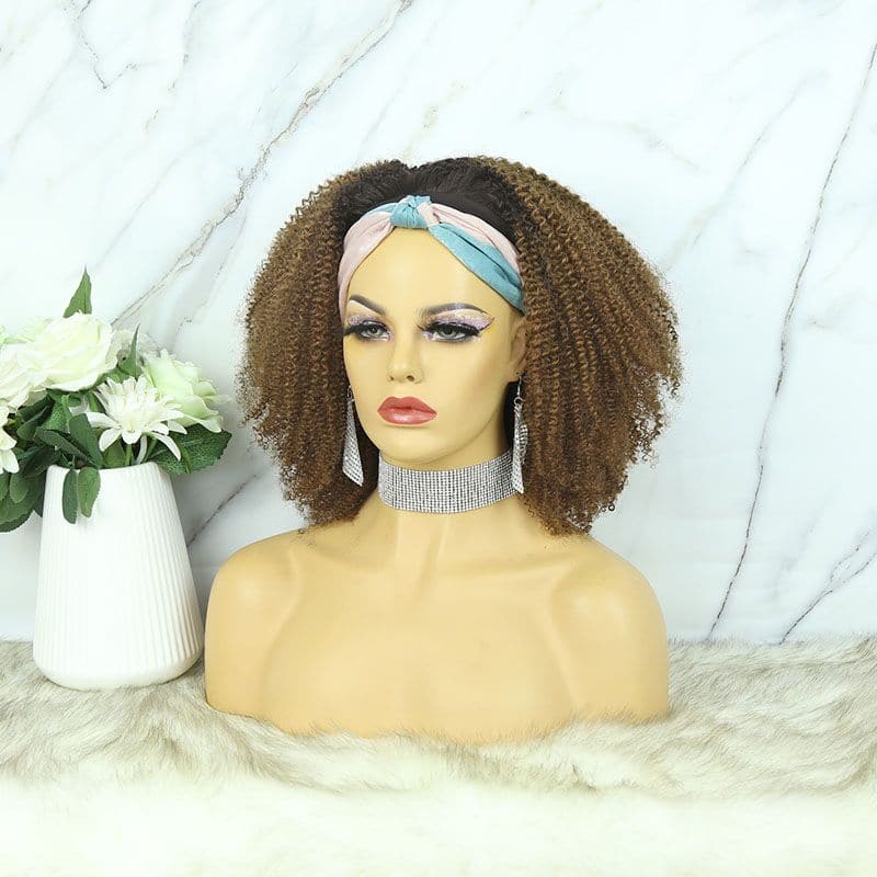 Adisa Kinky 4B-4C Human Hair Headband Bob Wig 6