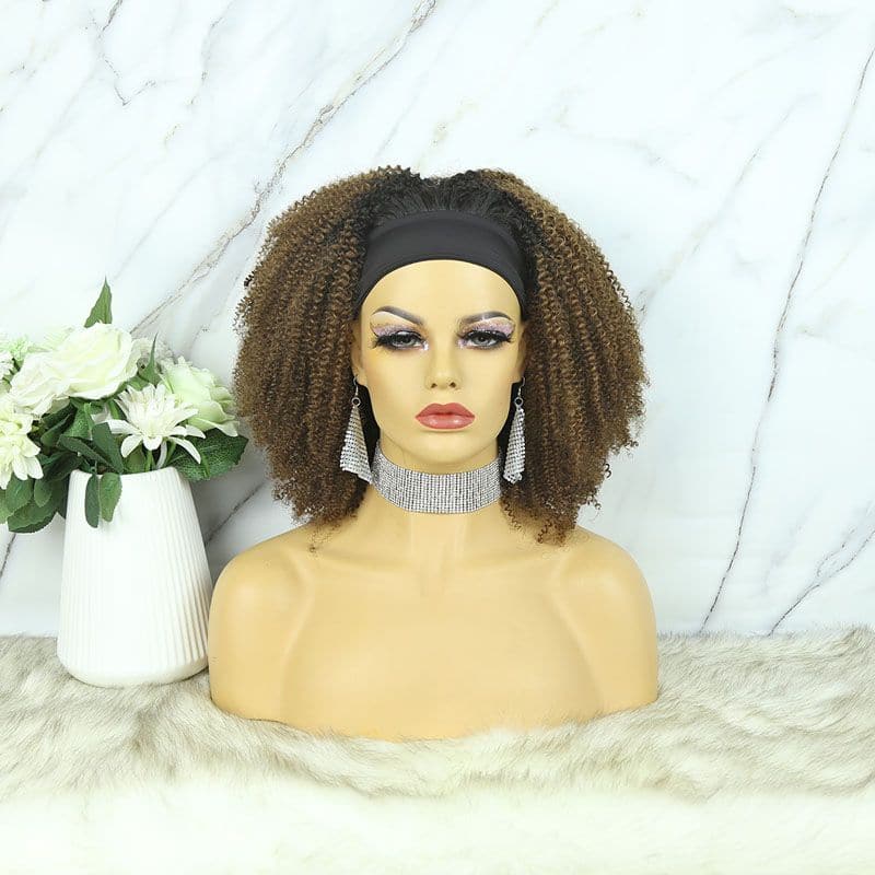 Adisa Kinky 4B-4C Human Hair Headband Bob Wig 7