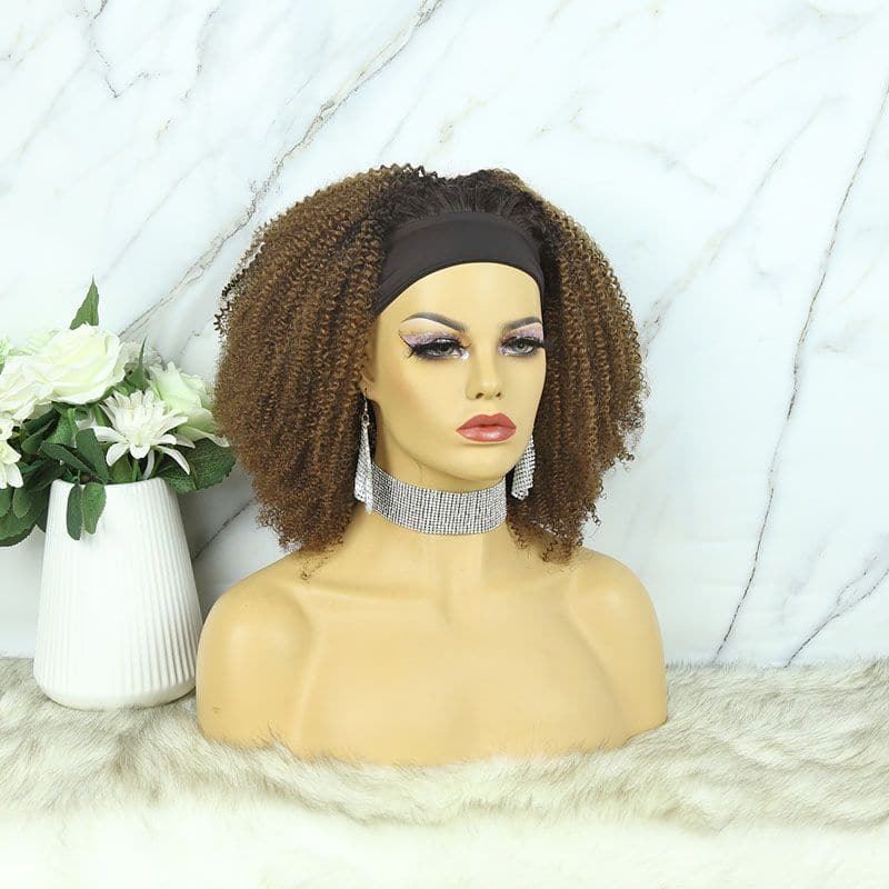 Adisa Kinky 4B-4C Human Hair Headband Bob Wig 8