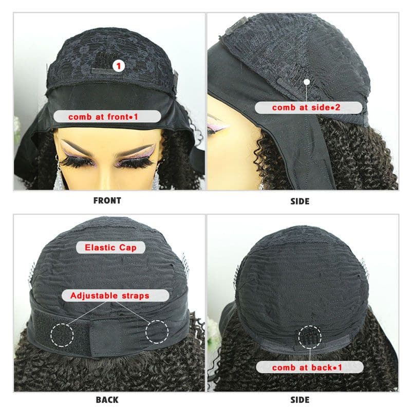 Ashley Kinky Curly Headband Wig Human Hair 10