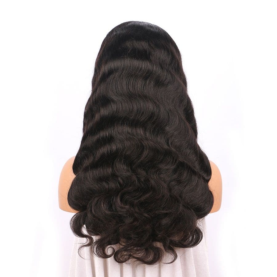 Body Wave 360 Lace Frontal Wigs Human Hair back 