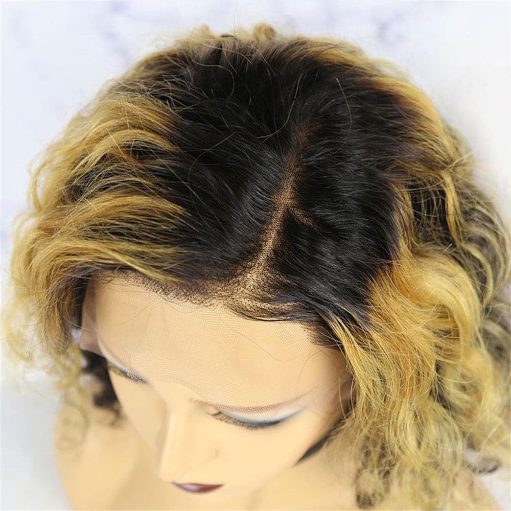 Brenda Blonde Highlight Wavy 13X6 Lace Front Wig 4