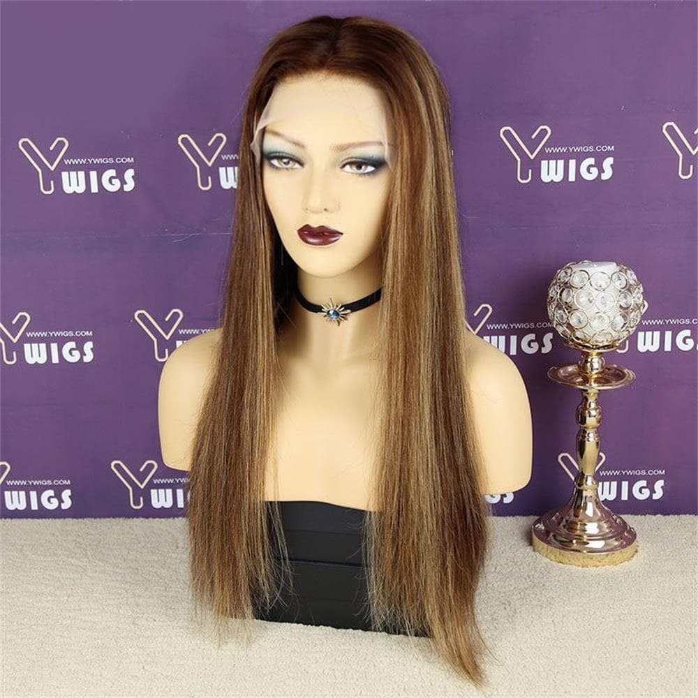 Caramel Blonde Highlights Custom Color 13x4 Lace Front Wig 2