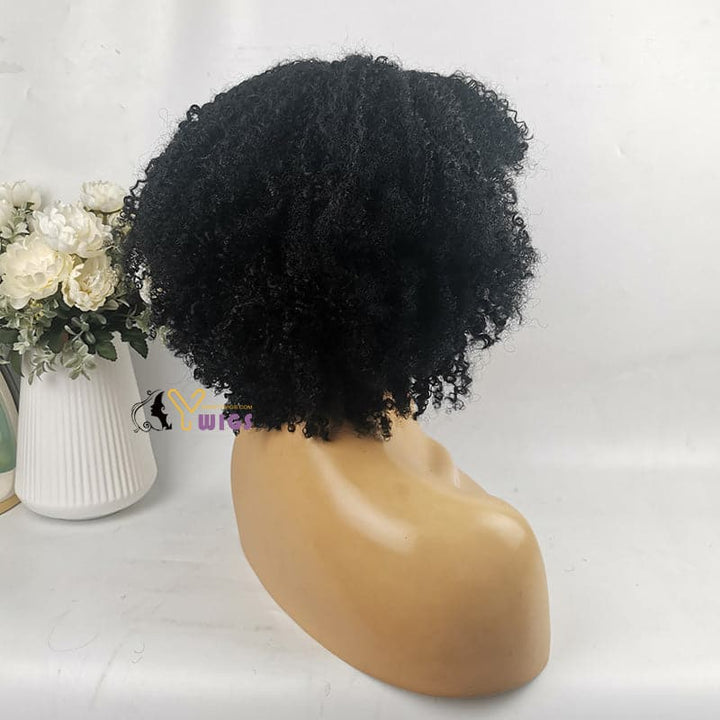 kinky curly glueless wigs human hair pre plucked