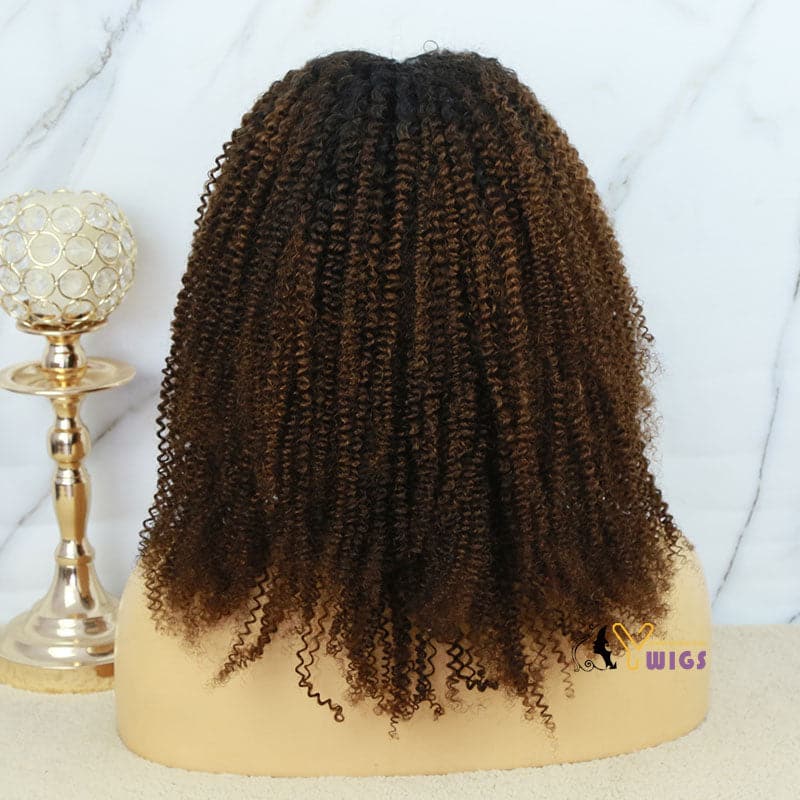ombre color 1b/30 afro 13x6 lace front wigs