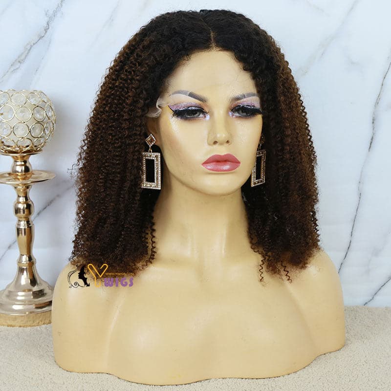 ombre color 1b/30 afro 13x6 lace front wigs