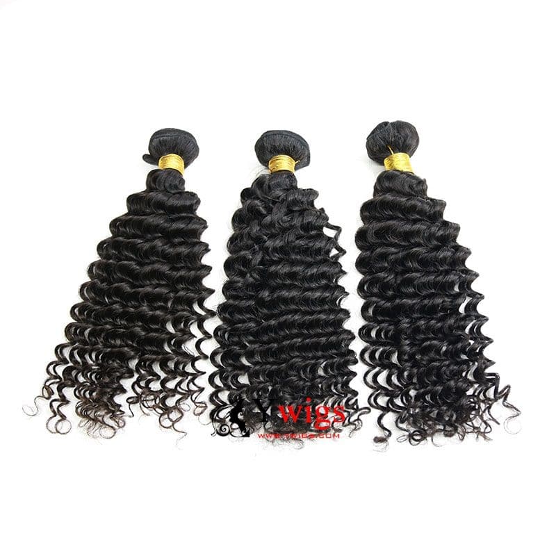 Deep Curly Bundles with 4x4 Lace Closure 3
