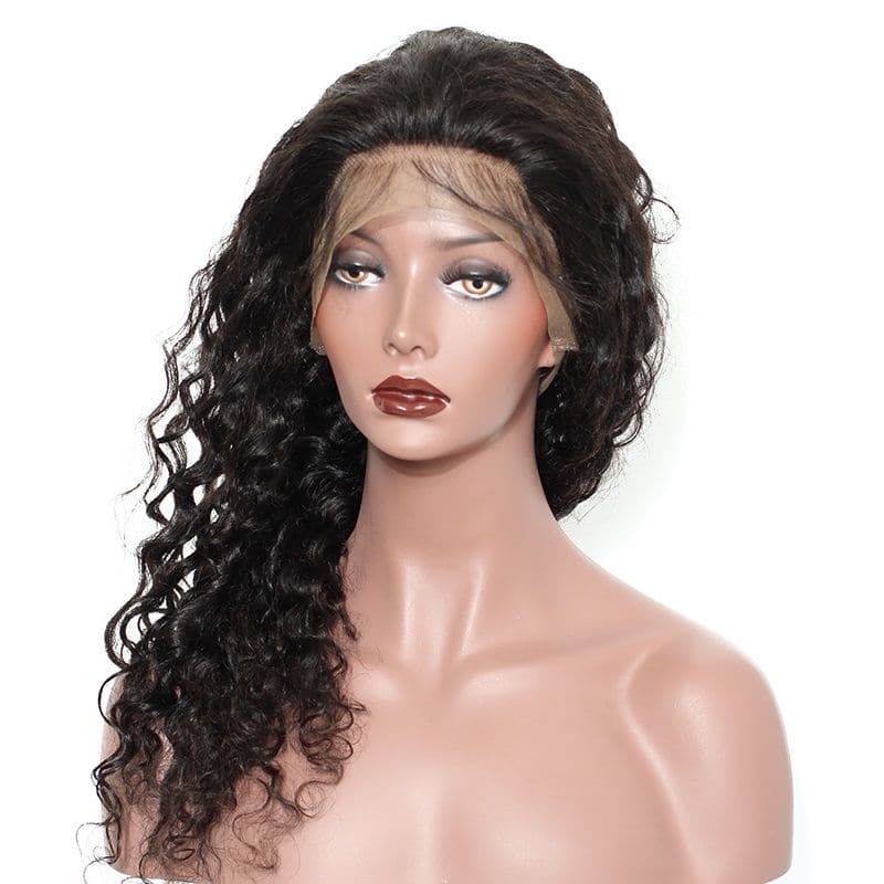 Deep Wave 360 Lace Frontal Wigs Human Hair front3