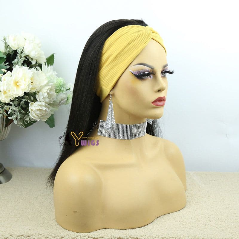 Deisha Yaki Straight Human Hair Headband Wig 5