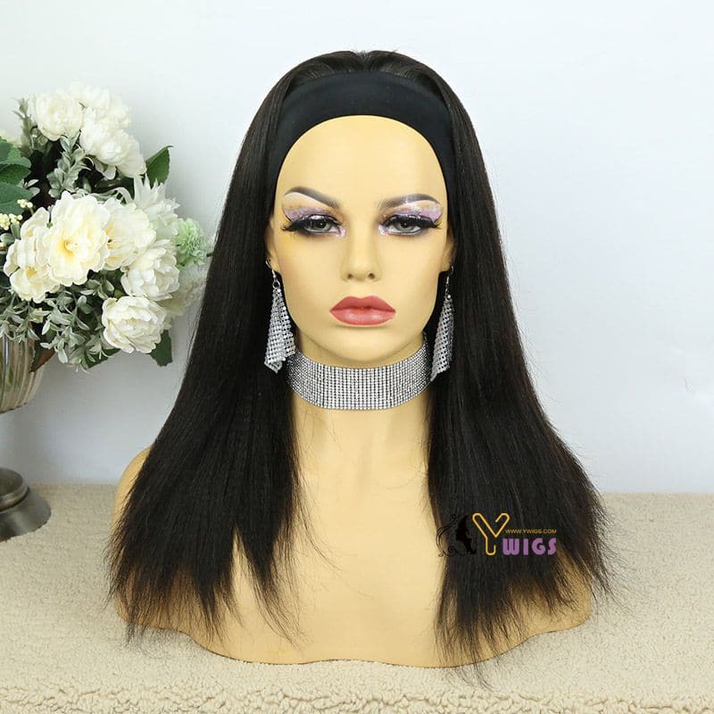 Deisha Yaki Straight Human Hair Headband Wig 7