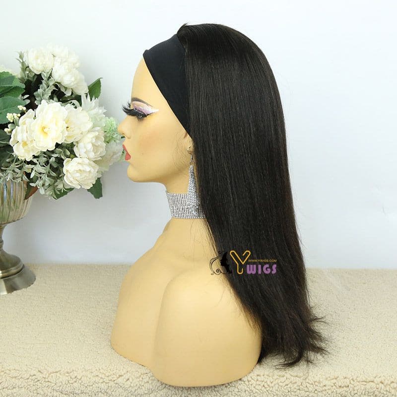 Deisha Yaki Straight Human Hair Headband Wig 8