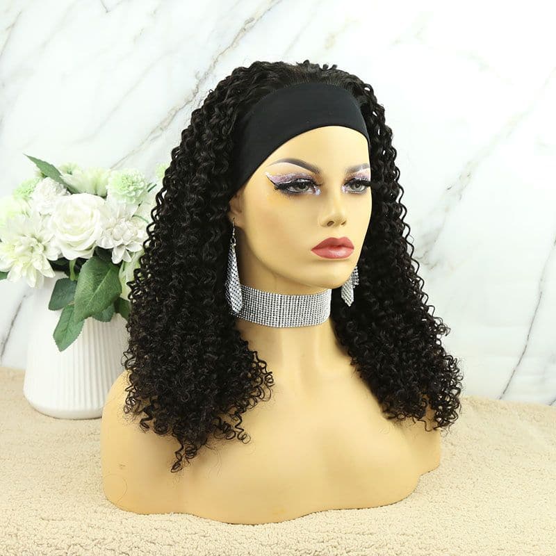 Ella Jerry Curly Human Hair Headband Wig 7