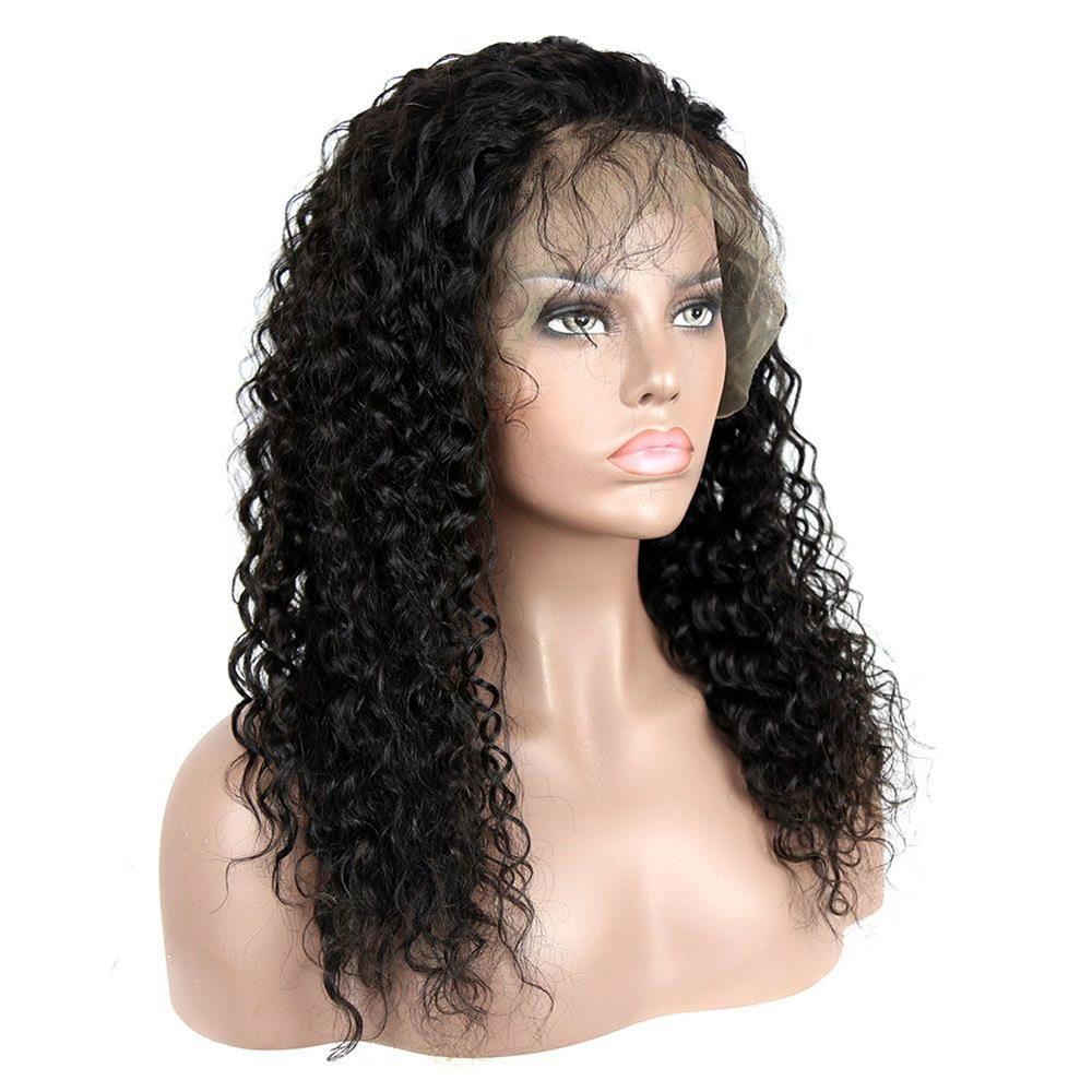 Glueless Loose Curly Human Hair 13 x 6 Lace Front Wigs 8