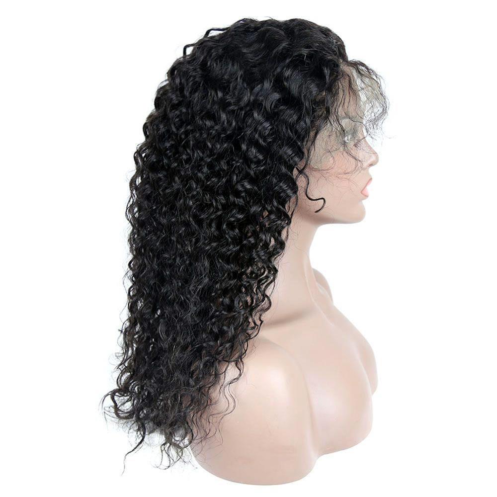 Glueless Loose Curly Human Hair 13 x 6 Lace Front Wigs 9