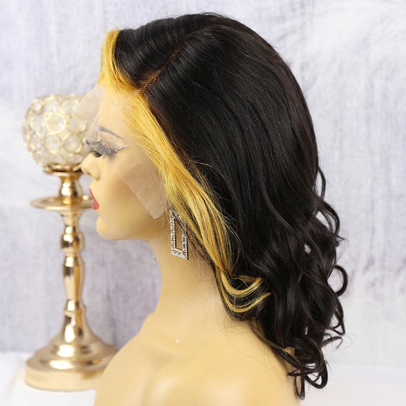 honey blonde body wave 13x6 lace front bob wig 3
