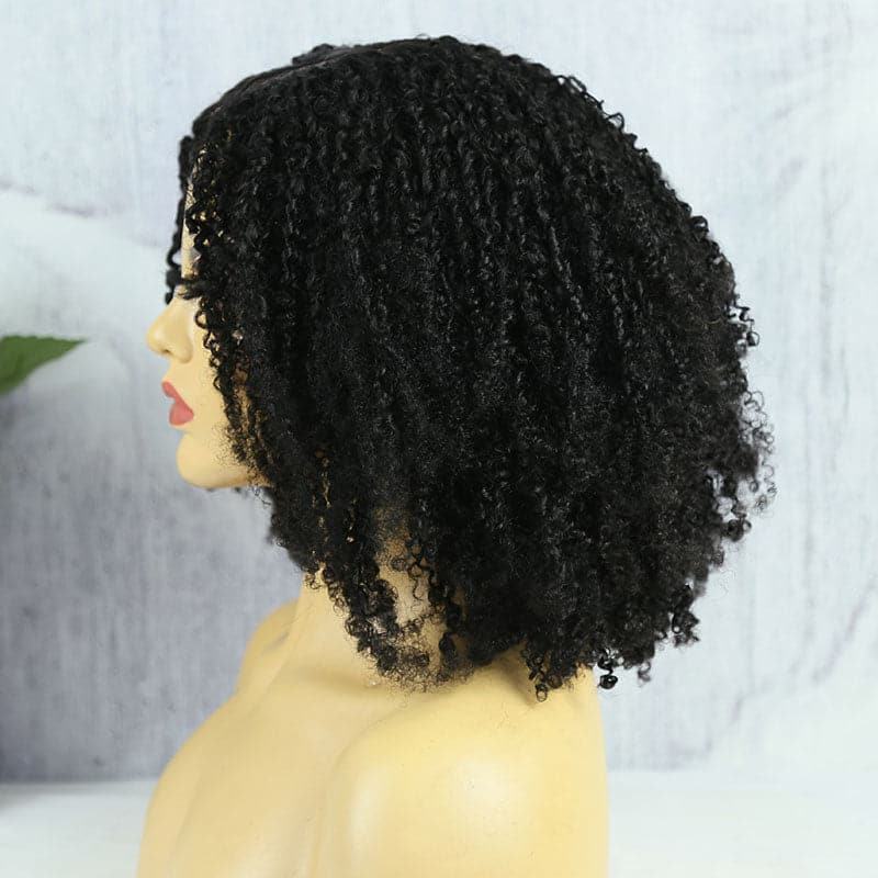 multi-texture kinky curly natural u part human hair wig