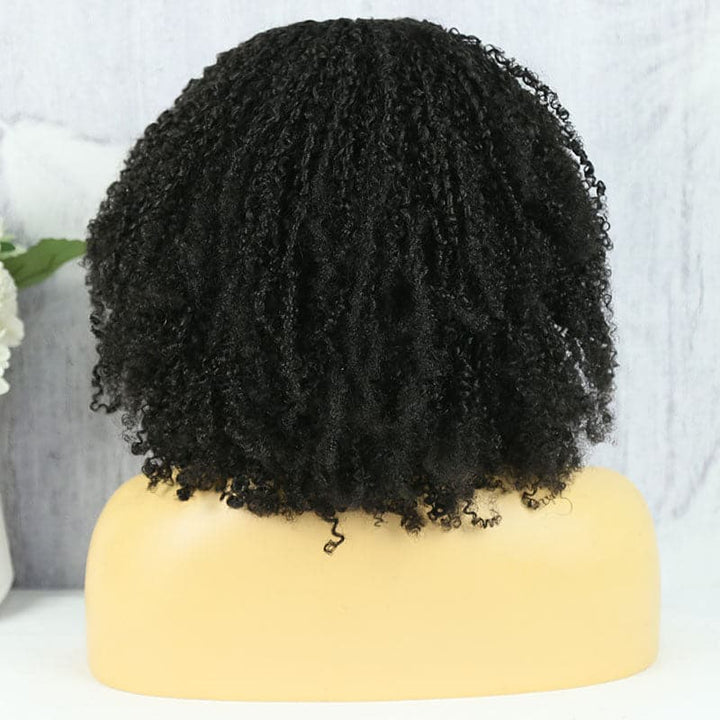 multi-texture kinky curly natural u part human hair wig