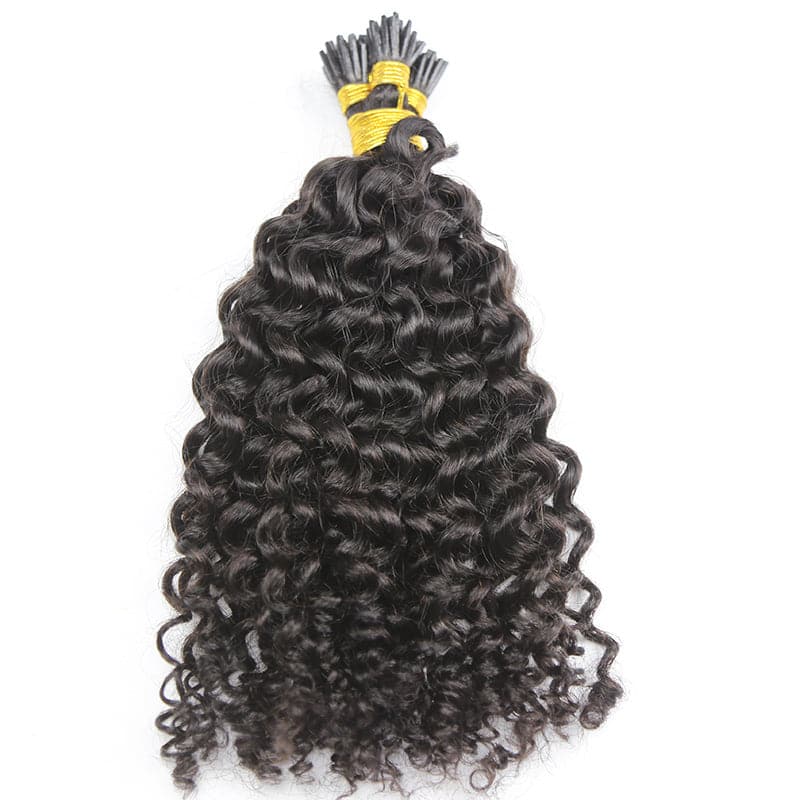 Natural Color Curly I Tip Hair Extension