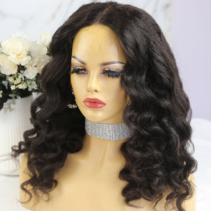 glueless wavy pre-cut 5x5 lace front wig 2