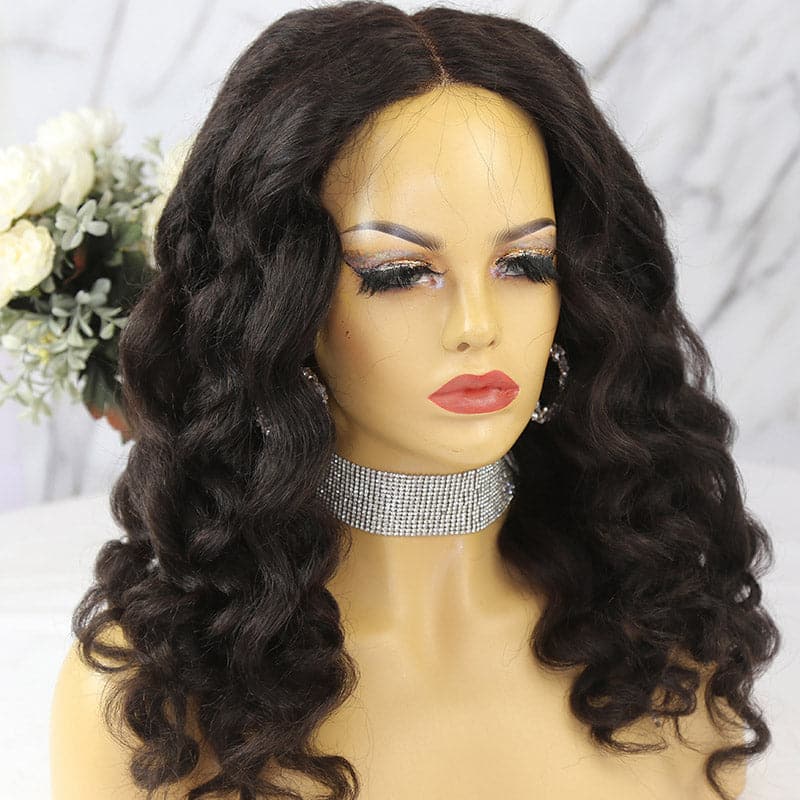 glueless wavy pre-cut 5x5 lace front wig 3