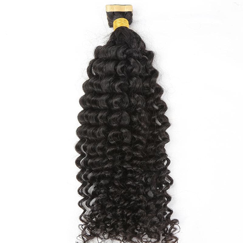 Natural Color Deep Curly Tape In Hair Extension