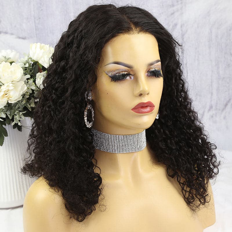 glueless wavy pre-cut 5x5 lace front wig 6