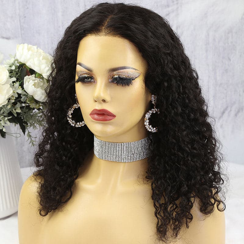 glueless wavy pre-cut 5x5 lace front wig 7