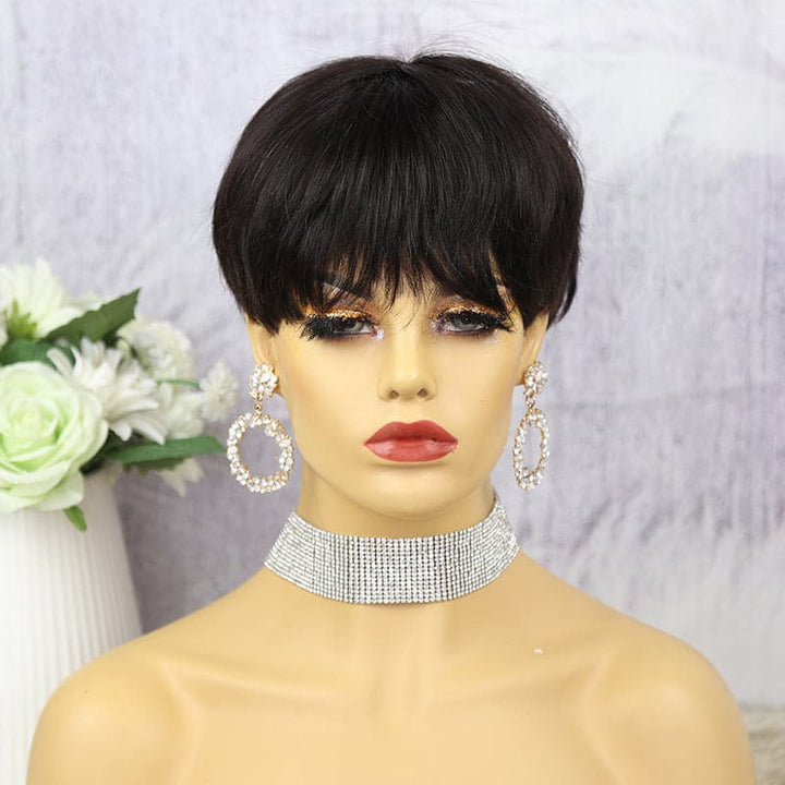 straight clip in human hair wiglets