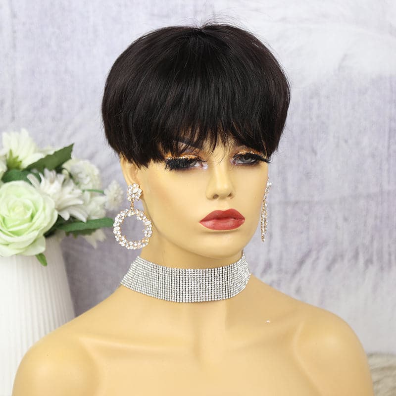 straight clip in human hair wiglets