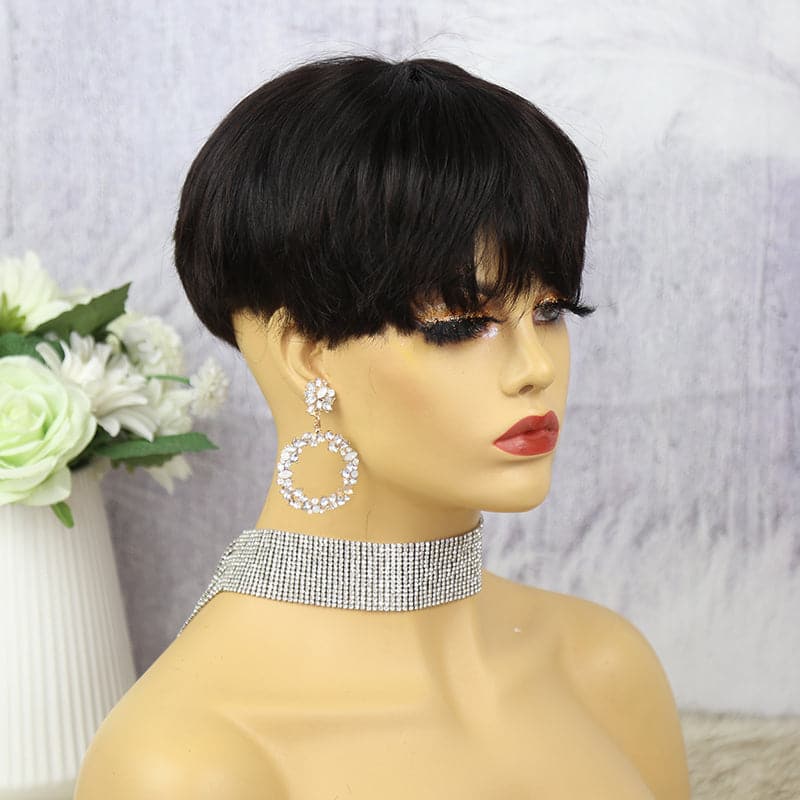 straight clip in human hair wiglets