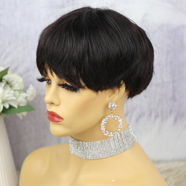 straight clip in human hair wiglets