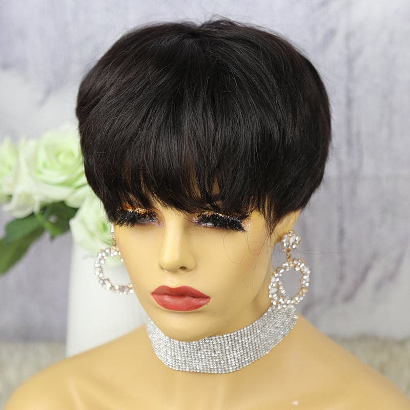 straight clip in human hair wiglets