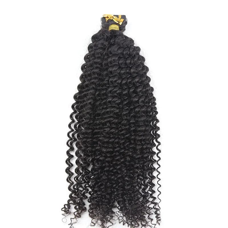 Natural Color Afro Kinky Curly Tape In Hair Extension