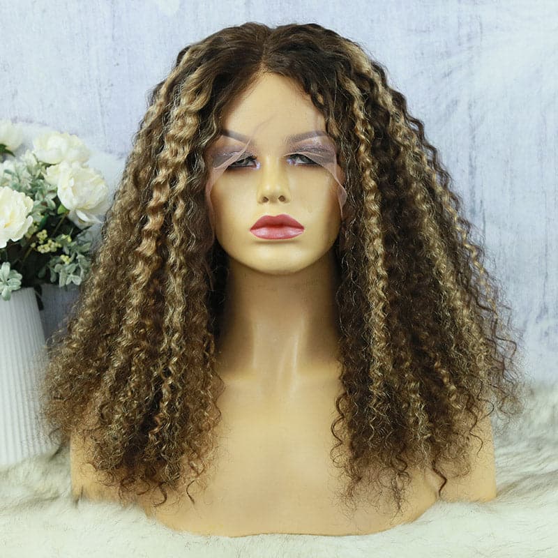 lsis highlighted curly 5x5 lace closure wig 1