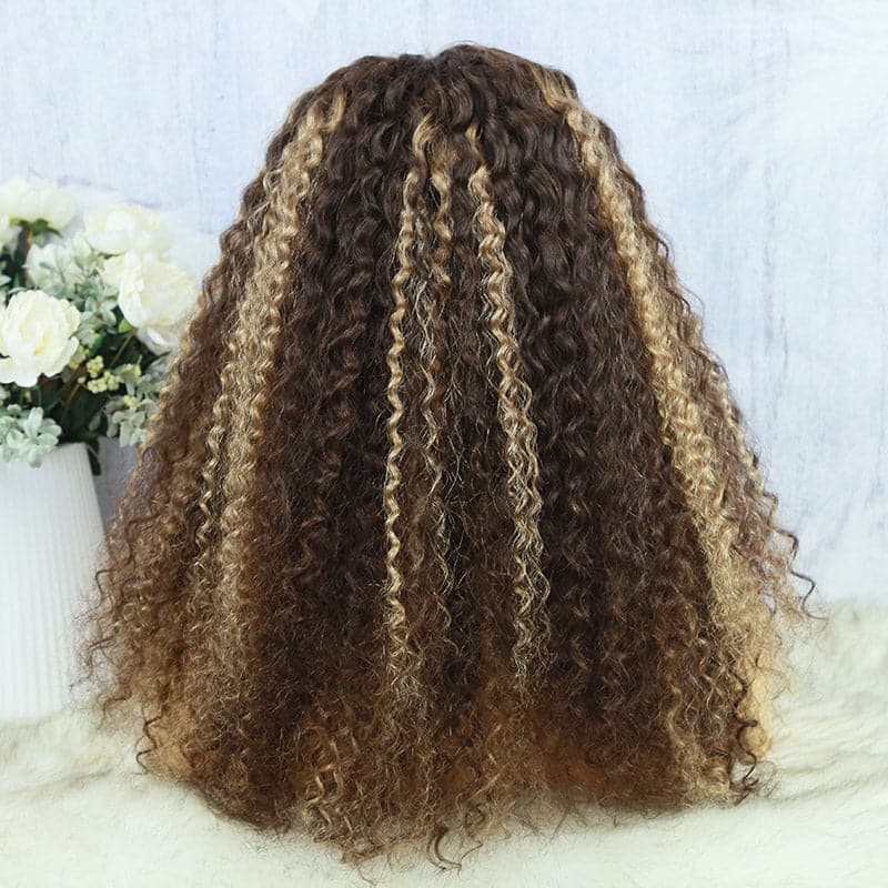 lsis highlighted curly 5x5 lace closure wig 5