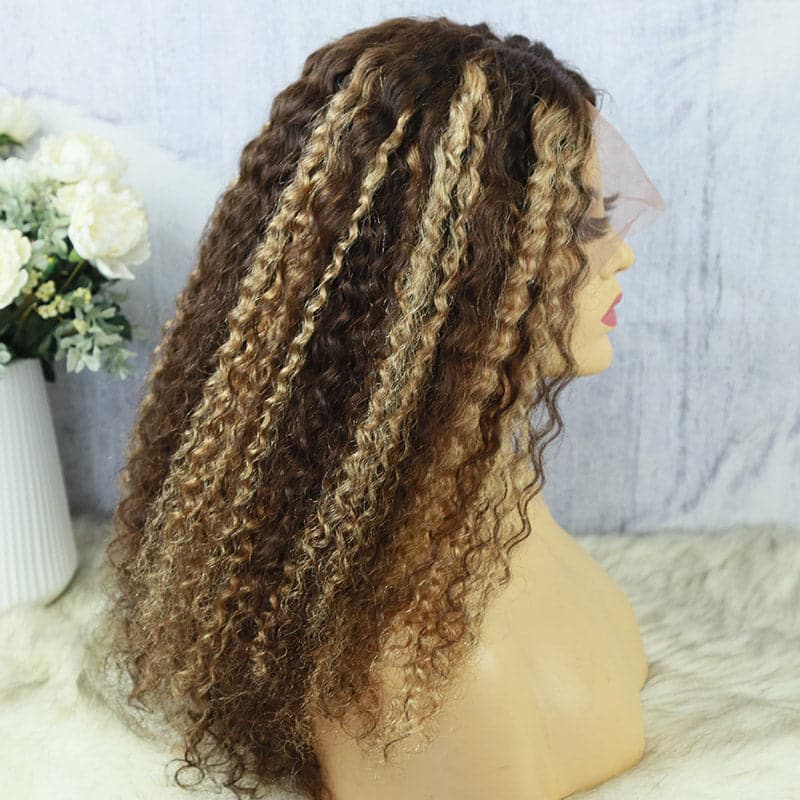 lsis highlighted curly 5x5 lace closure wig 4