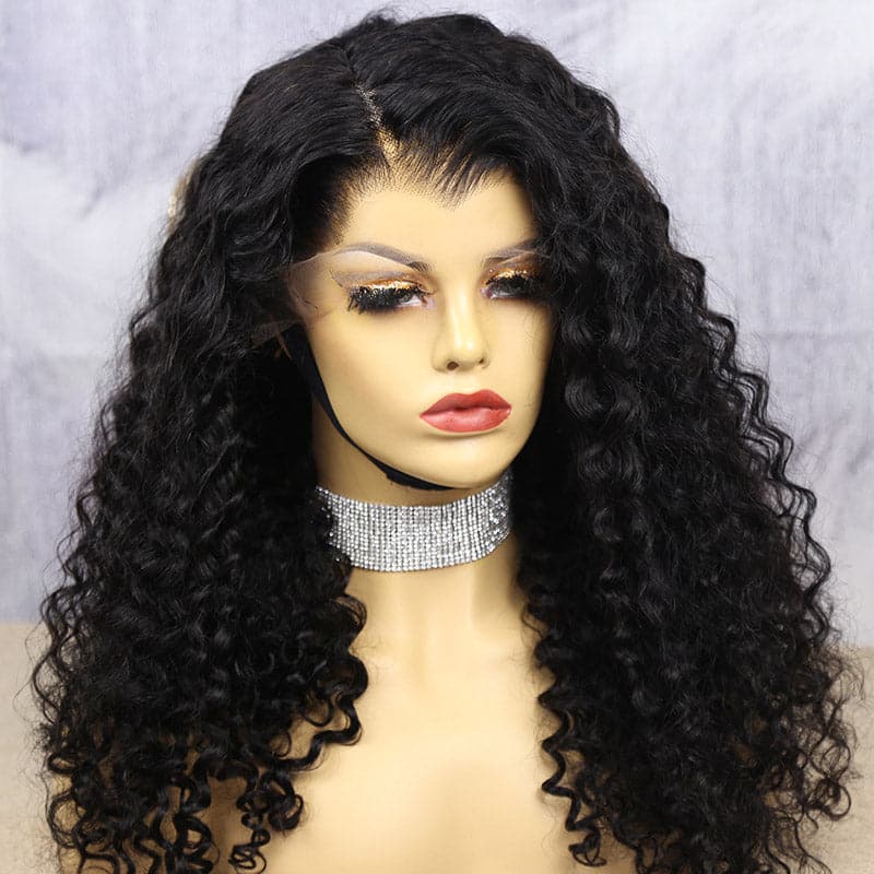 natural color curly 13x6 lace front wig 3