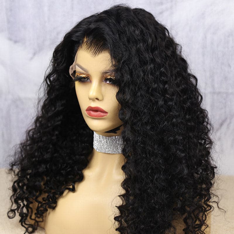 natural color curly 13x6 lace front wig 1