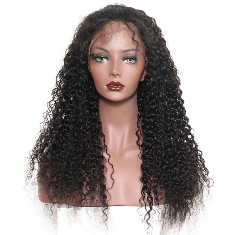 Jerry Curly 360 Lace Frontal Wigs Human Hair front1