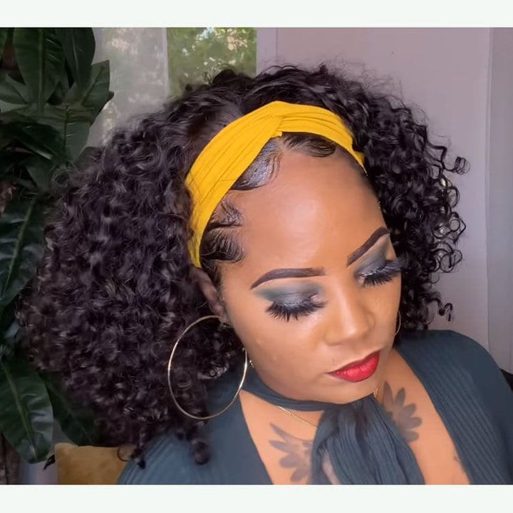 JoyceWaterWaveBobHumanHairHeadbandWig 1