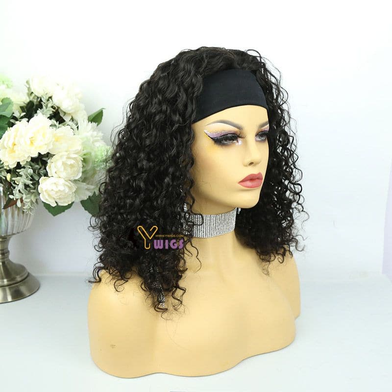 Judy Water Wave Human Hair Headband Wig 5