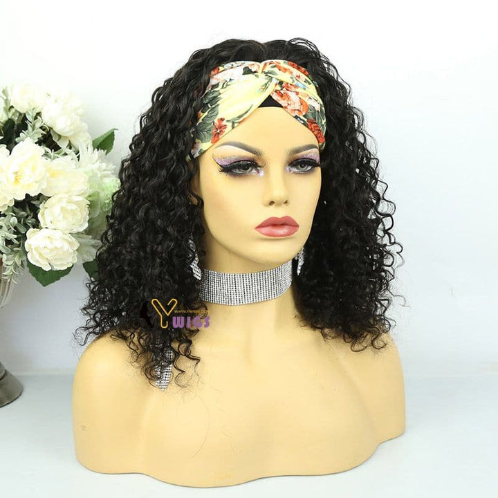 Judy Water Wave Human Hair Headband Wig 7