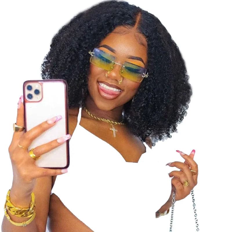 Teni Brazilian Texture Curly 5X5 Lace Closure Wig