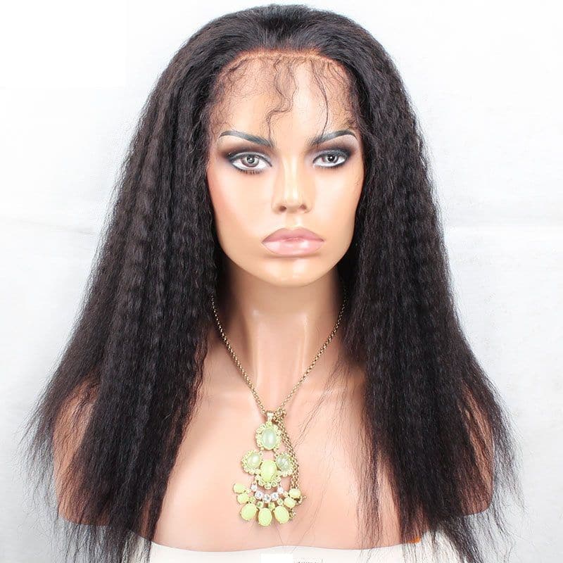 Kinky Straight Human Hair Full Lace Wig 3