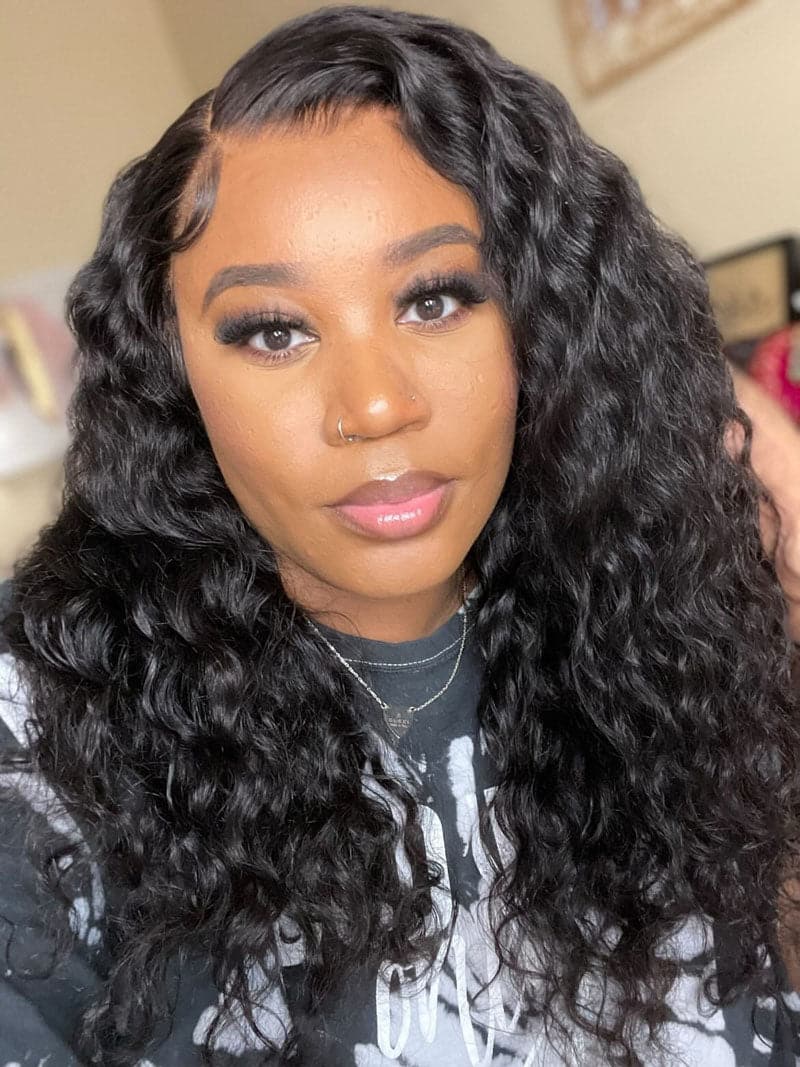 clear lace loose wave 13x6 lace front wig human hair 1