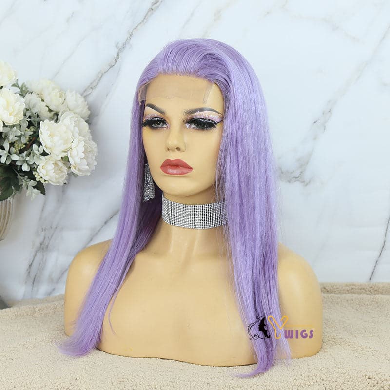 purple straight 13x6 lace front wig review 01
