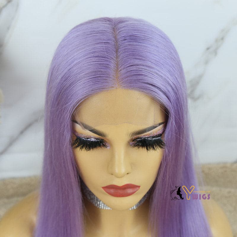 purple straight 13x6 lace front wig review 04