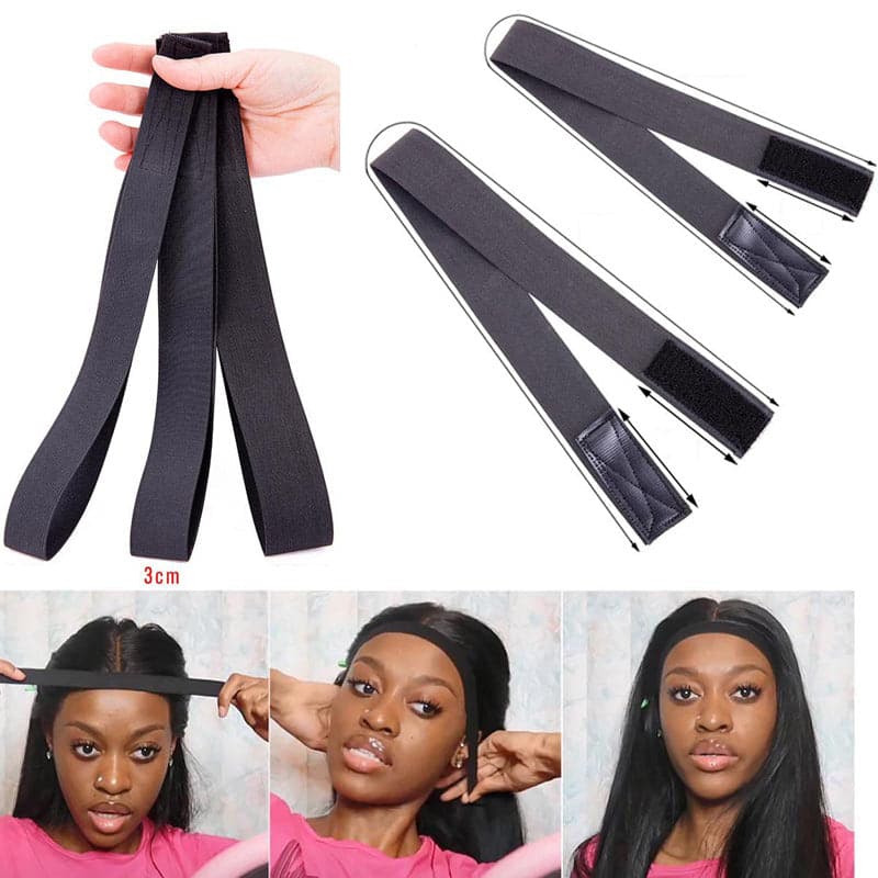 FRCOLOR 2 Sets Headgear Elastic Band Wig Band for Lace Front Elastic Band  for Wig Hair Scarf Wrap to Lay Edges Flexible Bands Hair Wig Band Mesh Dome